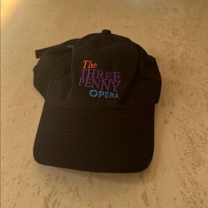 Black Baseball Cap with Colorful Embroidery for The Three Penny Opera